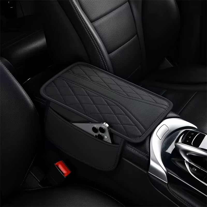 Boîte de rangement pour accoudoir de voiture, Organisateur de console centrale de voiture, Coussin r