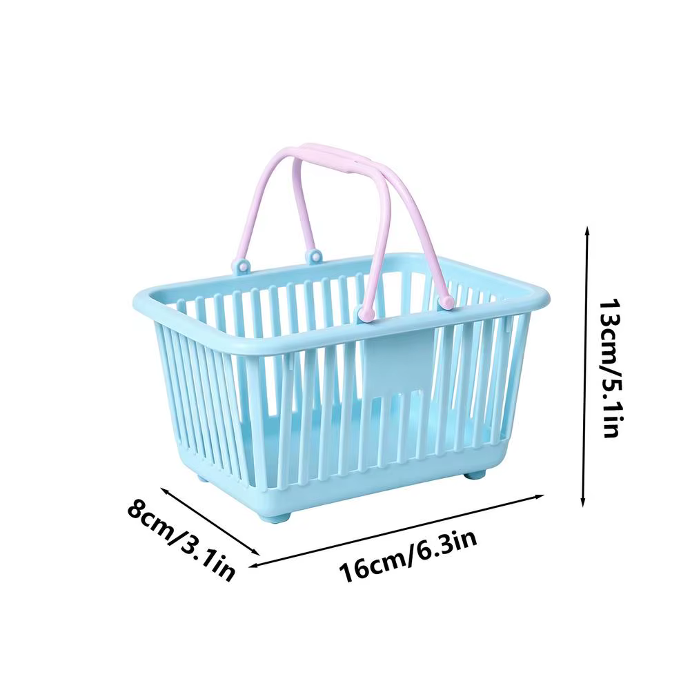 Petit panier de rangement avec poignées, mini paniers pour jouets d'enfants, collations, bureau, sal