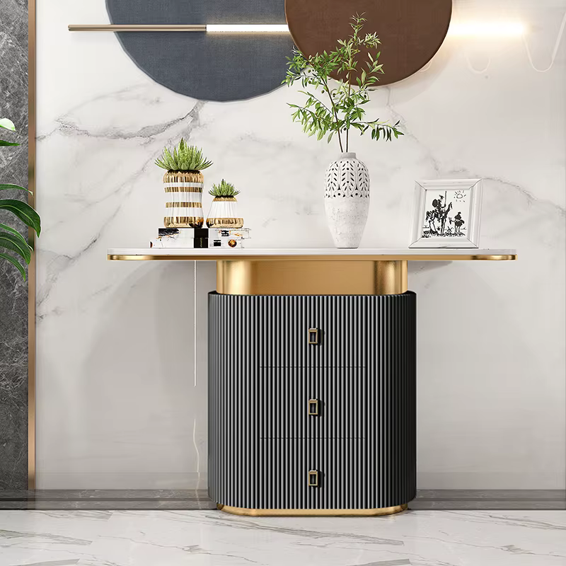 Rangement avec tiroirs Tables Console entrée couloir Tables Console uniques Glamour Recibidor Para E