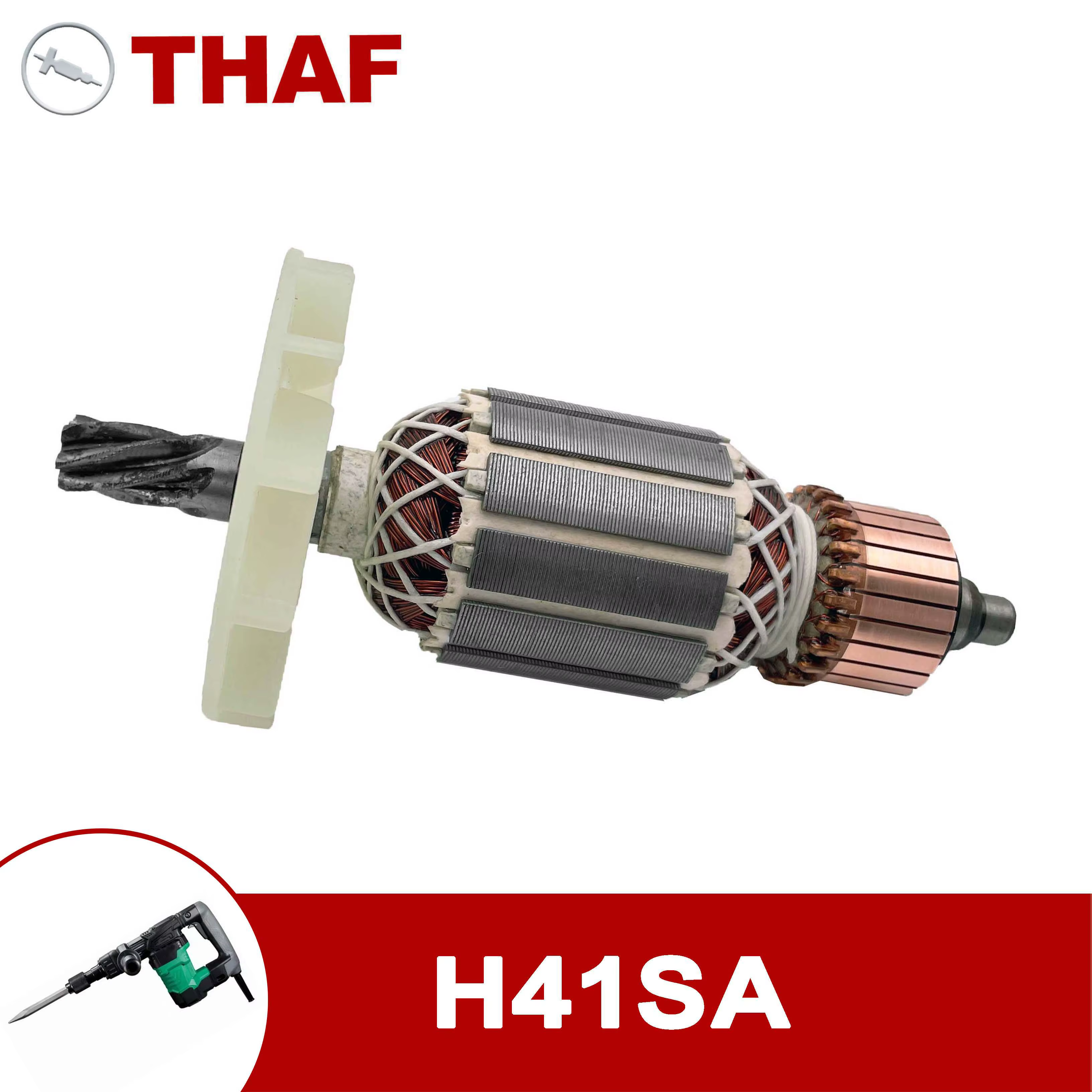 AC 220V 240V H41SA Induit Rotor pour HITACHI Marteau A Percussion Pièces de rechange Marteau-piqueur