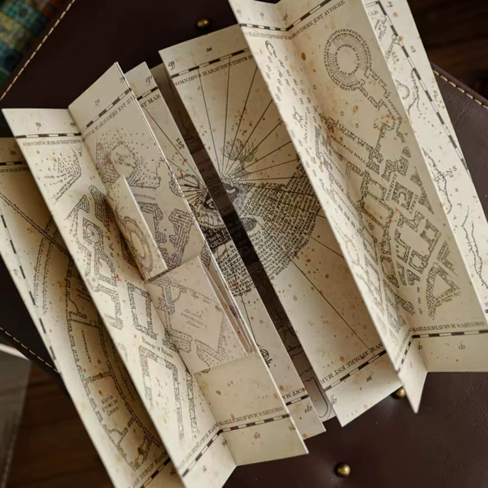 Carte du Trésor authentique de Harry Potter, édition complète haute définition de Poudlard, cartes d