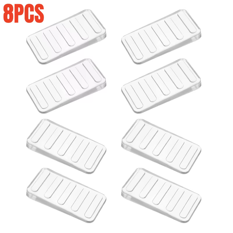 Cales de nivellement 8 pièces, cales en plastique transparent pour meubles de maison inégaux, toilet