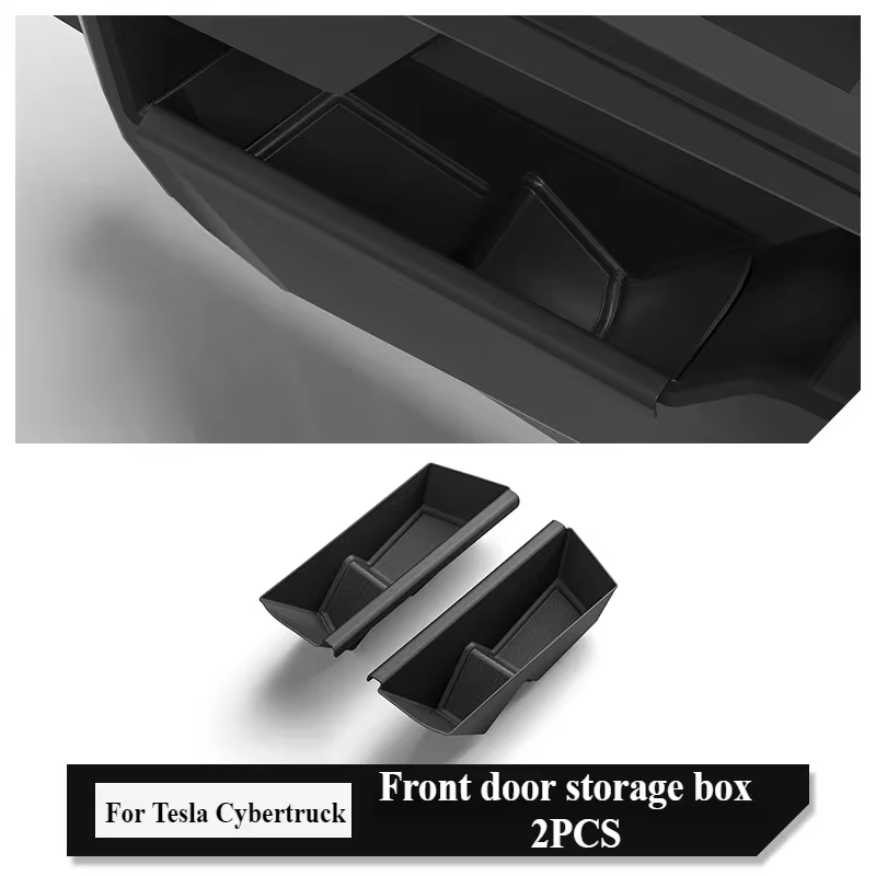 Boîte de rangement latérale pour porte avant Tesla Cybertruck 2026, organiseur de rangement TPE, pla
