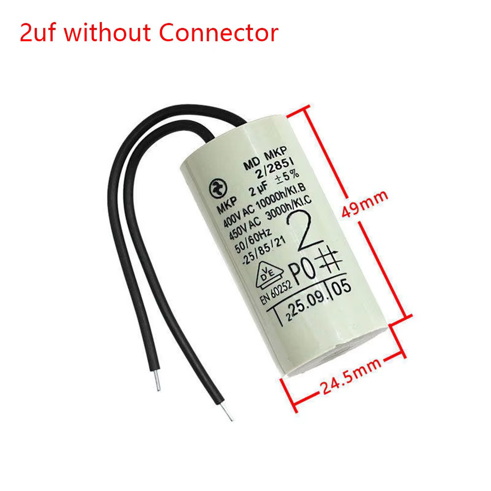 Condensateur de pompe à eau pour chaudière 2uF 2.5uF 2.6uF 3uF, en plastique et métal, à montage mur