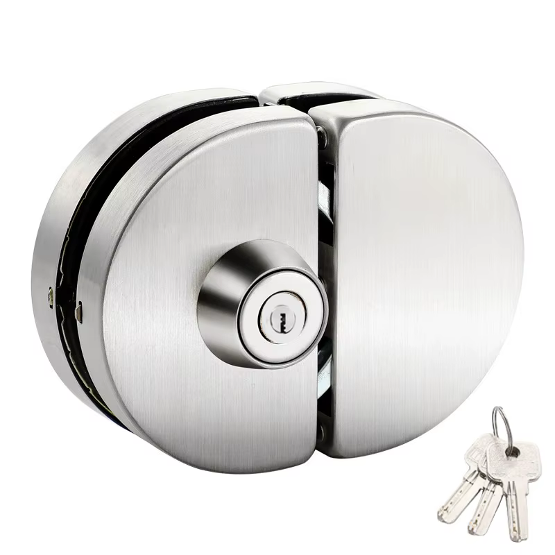 Serrure de porte coulissante pivotante en verre, 10-12mm, avec 3 clés, serrure de porte en verre tre