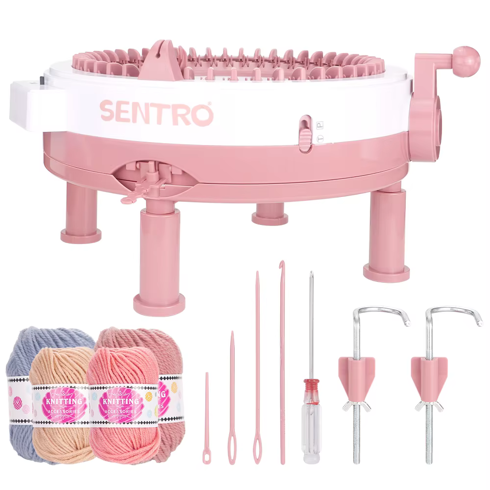 GENTRO-Machine à tisser à double tricot rotative pour débutants, kit de métier à tisser, écharpe bri