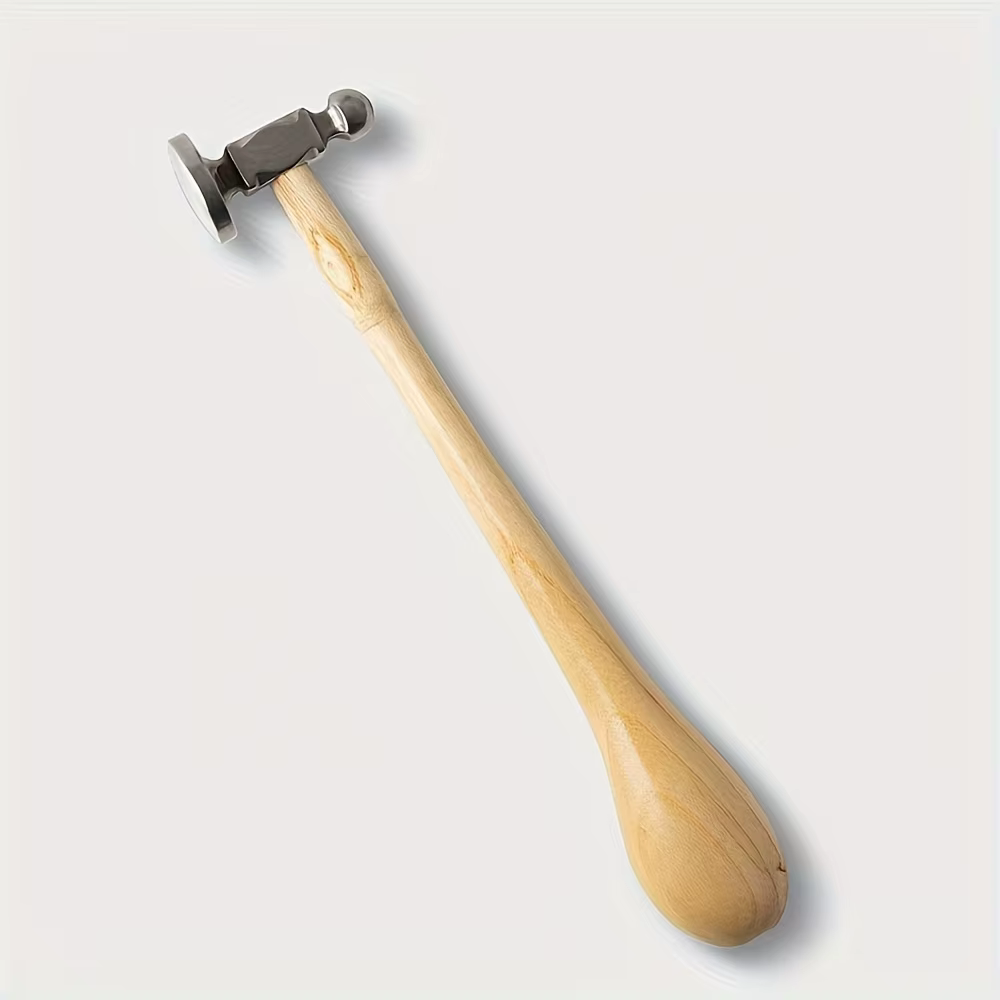 Marteaux à double tête en acier inoxydable avec manche en bois massif pour la fabrication de bijoux,