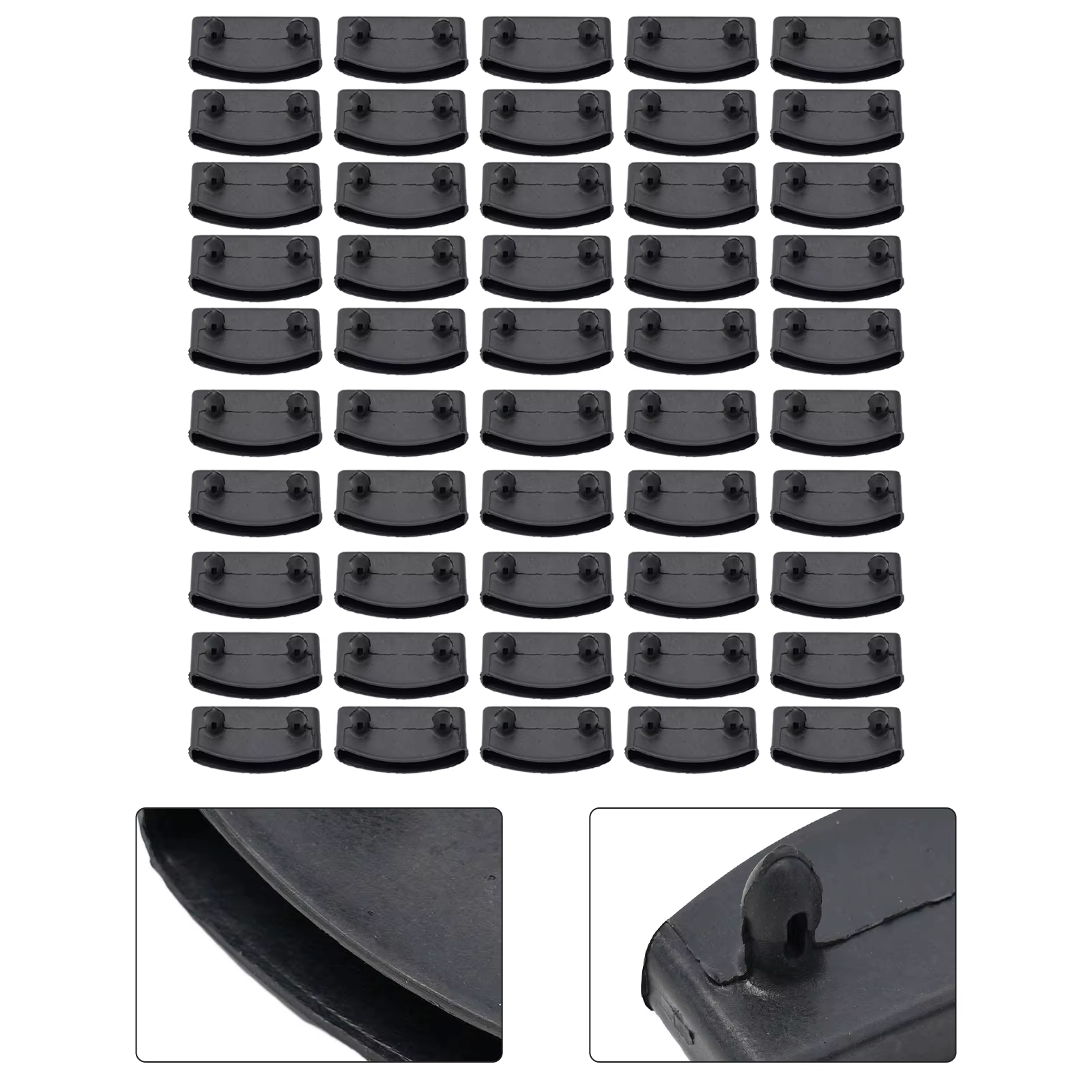 Supports de lit en bois de remplacement, 50 pièces, supports moyens ou d'extrémité en plastique, 10x