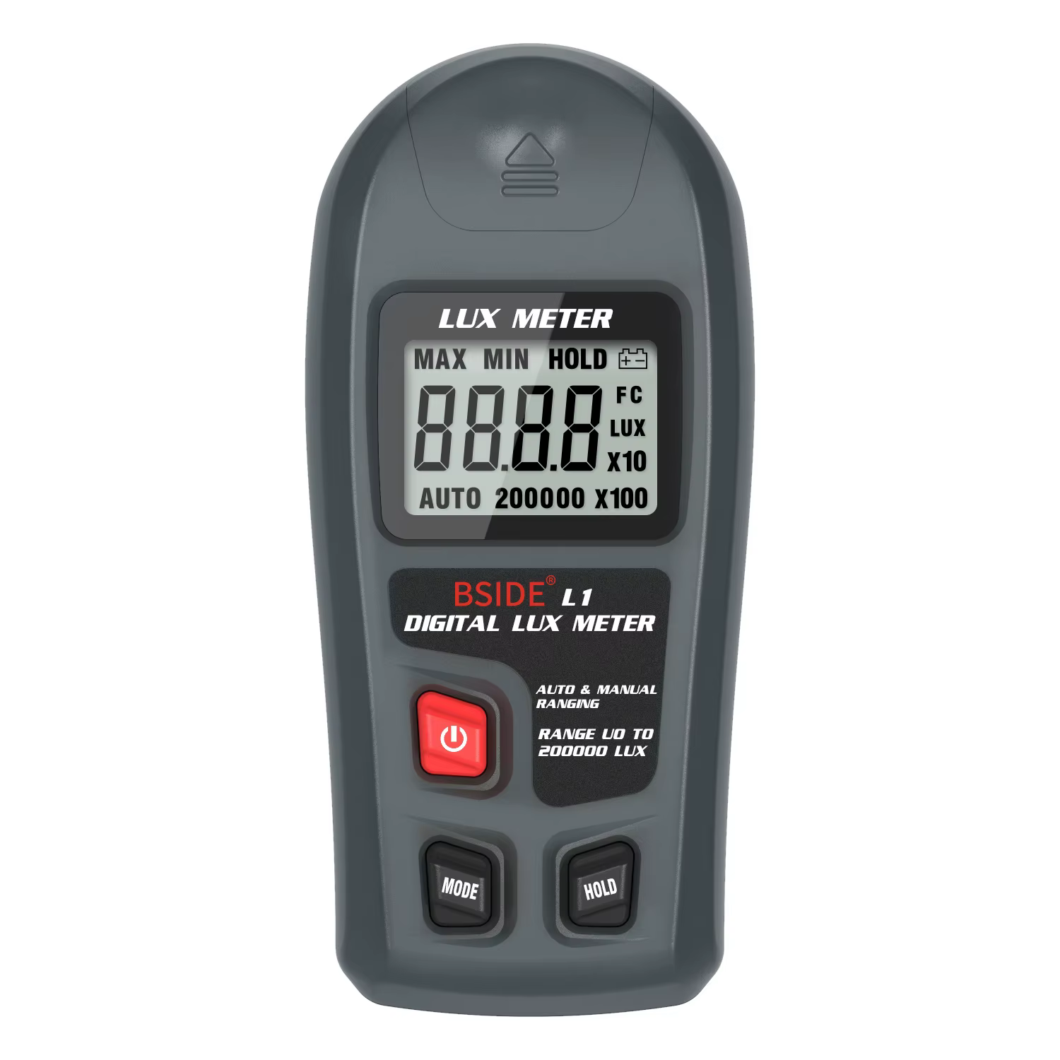 BSIDE-Luxmètre numérique L1, testeur de détermination de lux LCD 0-200,000 Lux/Fc, de poche, photomè