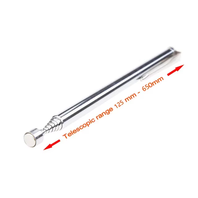 Miroir d'inspection avec éclairage LED 360 °   Lentille de détection télescopique carrée rétractable
