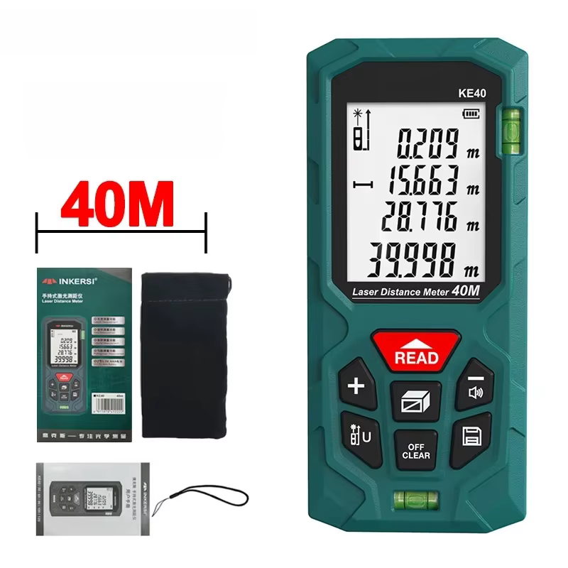 Télémètre laser numérique 40M/70M/120m, mètre à ruban laser haute précision, télémètre numérique