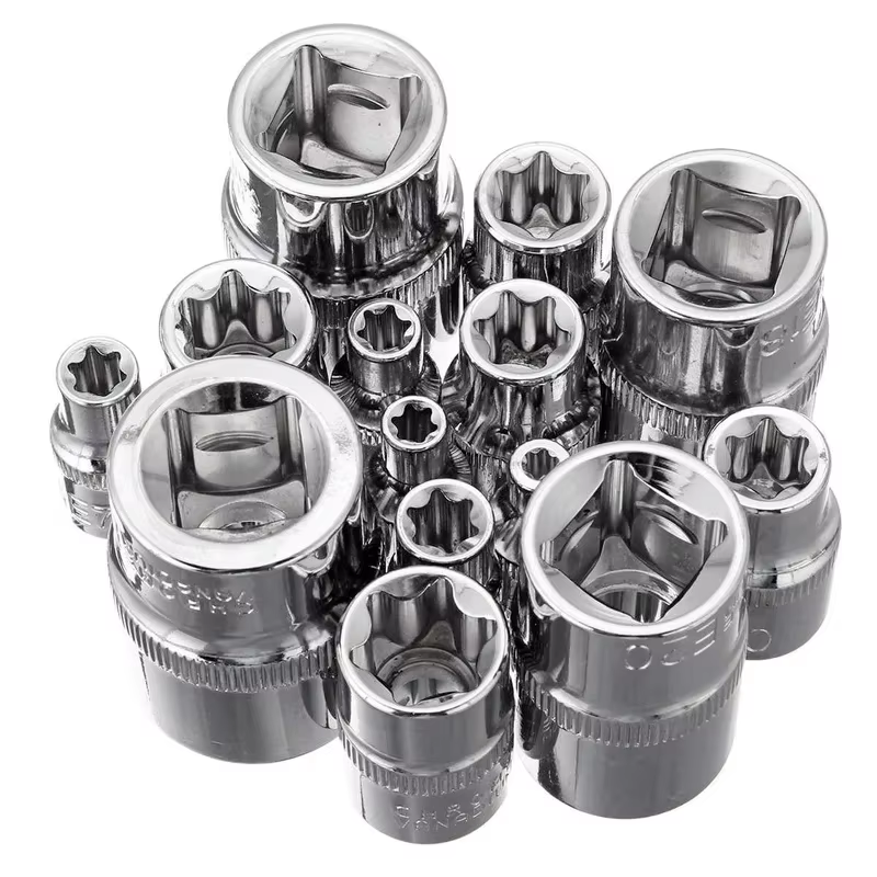 Jeu de douilles en forme d'étoile femelle Torx Bit, outil de réparation de voiture, 5/14 pouces, 1/4