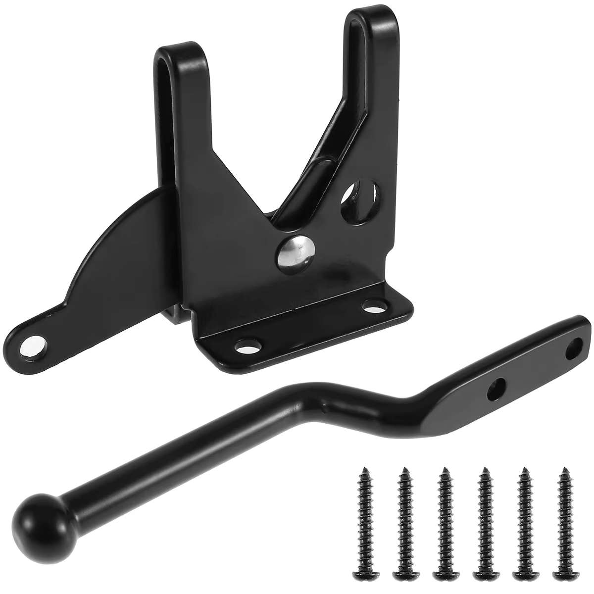 Loquet de porte de clôture monté sur poteau en acier au carbone, loquet de porte autobloquant, levie