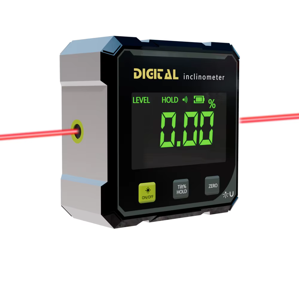 Inclinomètre Laser Double face domestique multifonctionnel, Absorption magnétique sur quatre côtés, 
