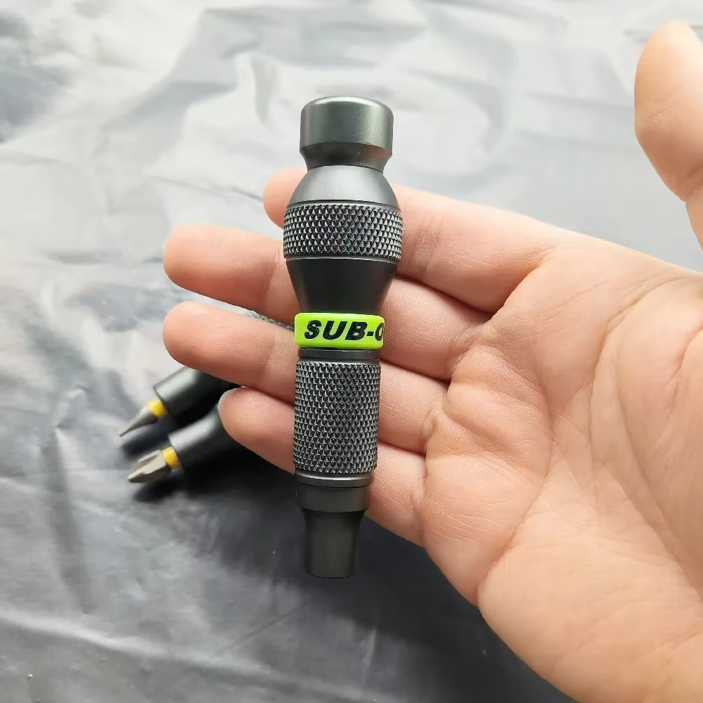 Poignée de précision en alliage d'aluminium pour tige, embouts de 1/4 pouces, Mini tournevis confort