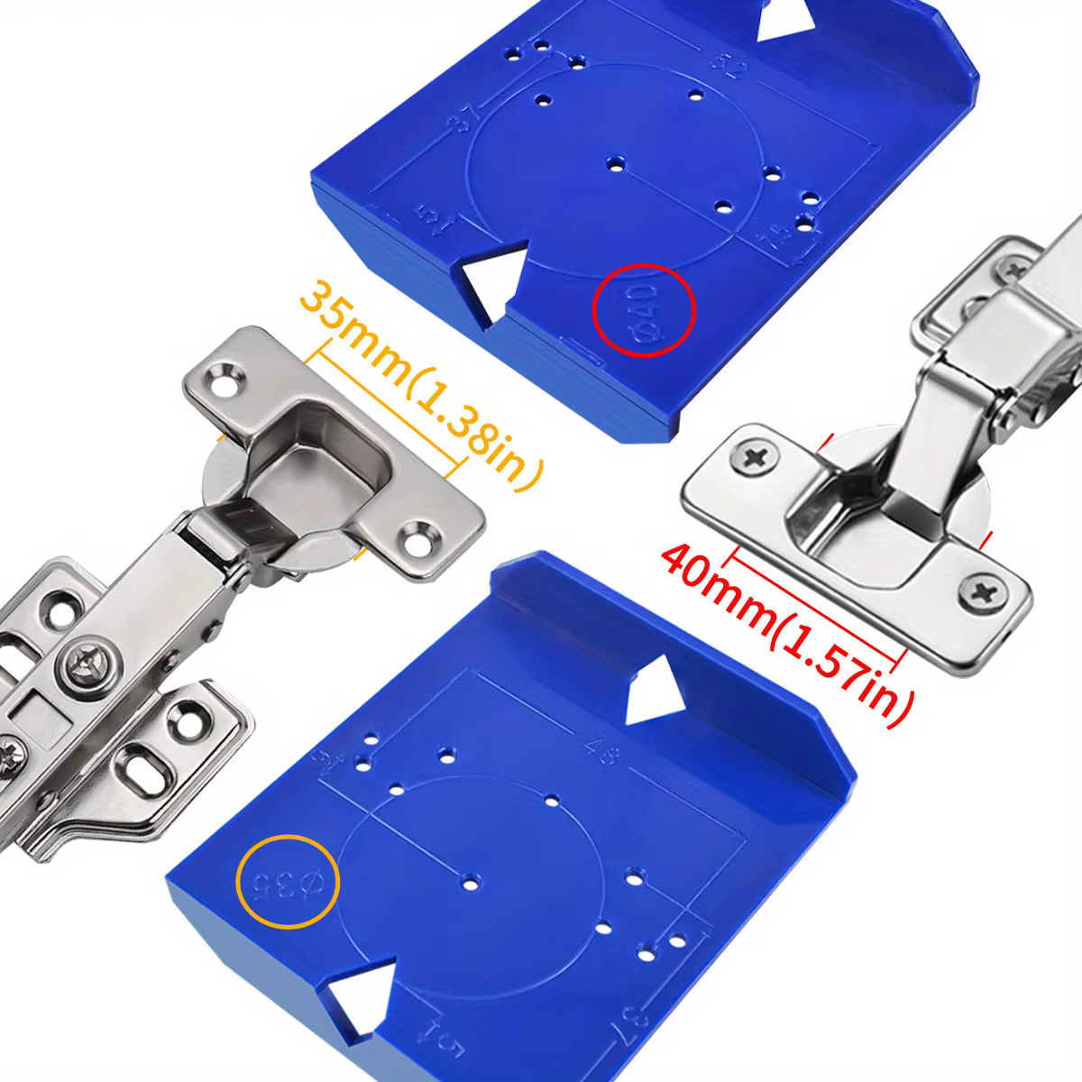 Localisateur de perçage de charnière 35/40mm, poinçonnage de porte d'armoire, modèle de règle de pos