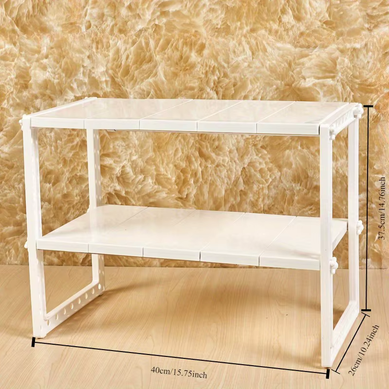 Étagère de rangement sous évier, rétractable, à deux niveaux, facile à assembler, étagère rétractabl