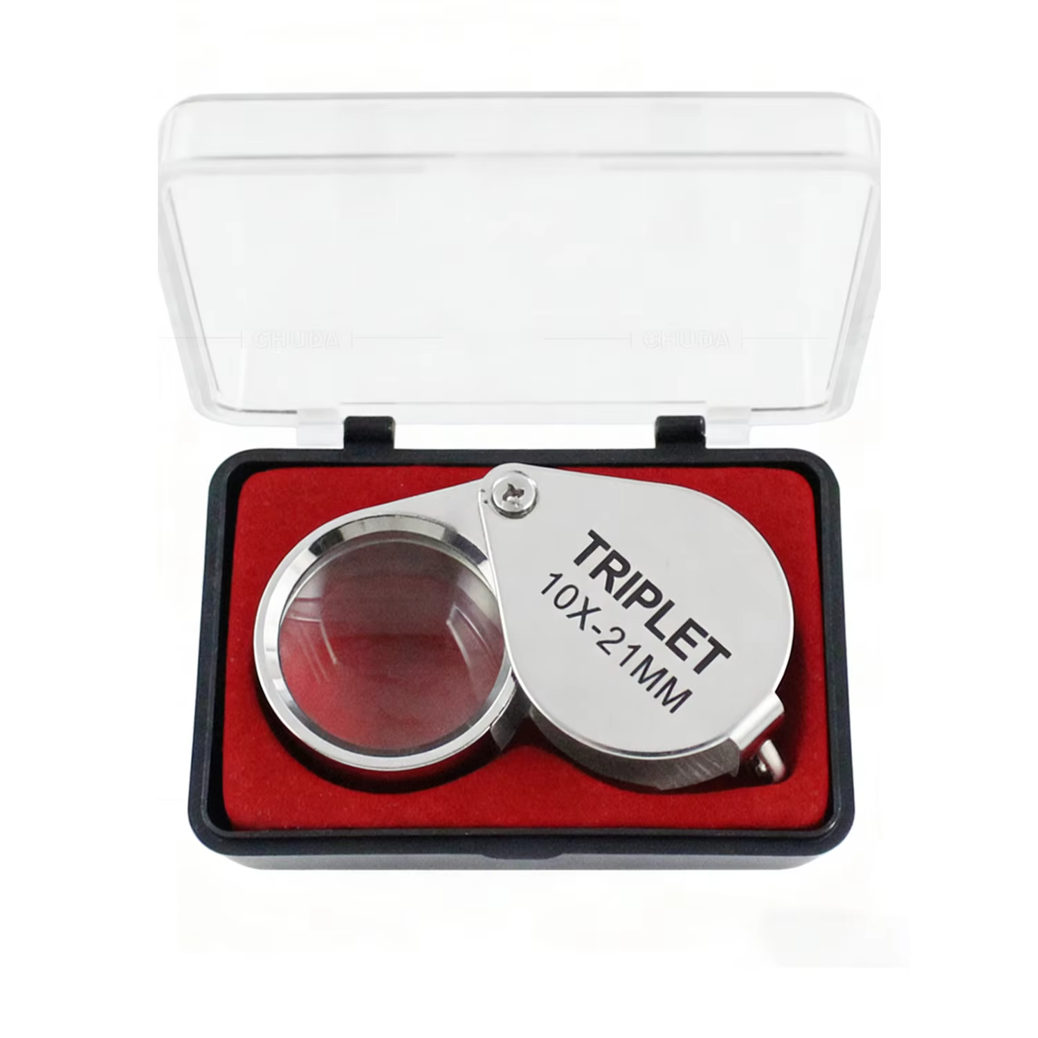 Tentes portables pliantes en boîte or/argent 10-30X, trois pièces de bijoux/étiquettes/outils de lec