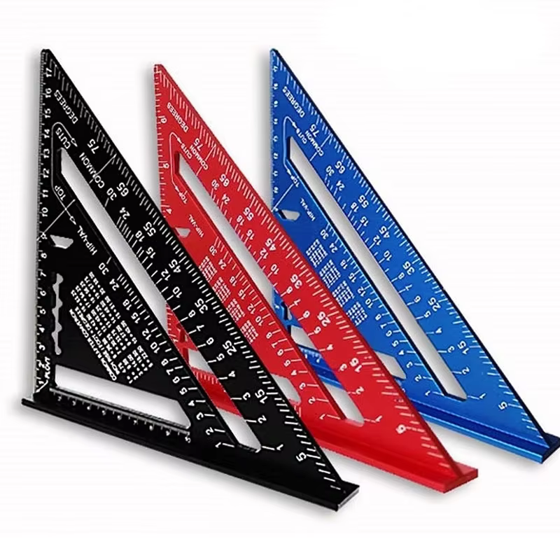 Règle triangulaire de 7 pouces, outil de mesure, alliage, outils de charpentier, MeaccelerAngle, vit