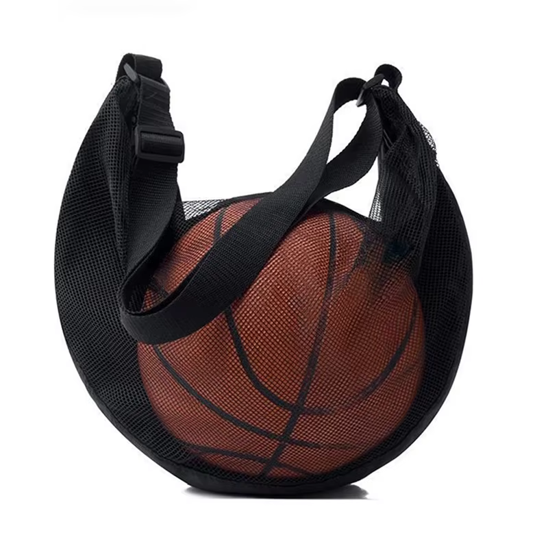 Sac de transport individuel pour ballon avec poche zippée, sac de rangement en maille pour équipemen