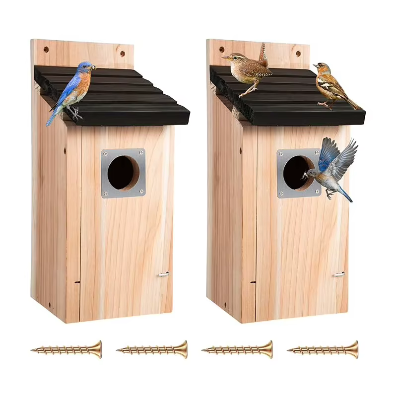 Nichoir en bois suspendu pour oiseaux