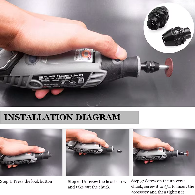 Mandrin sans clé Dremel 4486