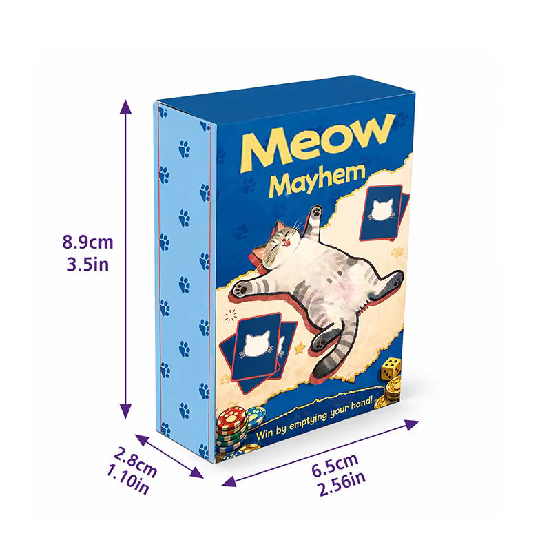 Jeu de cartes Meow Mayhem Set Collection pour 2 à 6 joueurs, cartes Match Month, Empty Hand, jeu de stratégie léger pour la famille et les fêtes, à partir de 14 ans