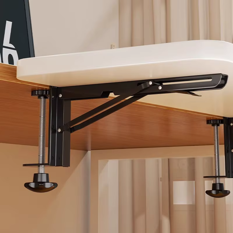 Planche d'étagère d'extension de bureau, fixation d'extension multifonctionnelle pliable pour le bureau et la maison, 50x20cm, Support robuste, panneau d'élargissement