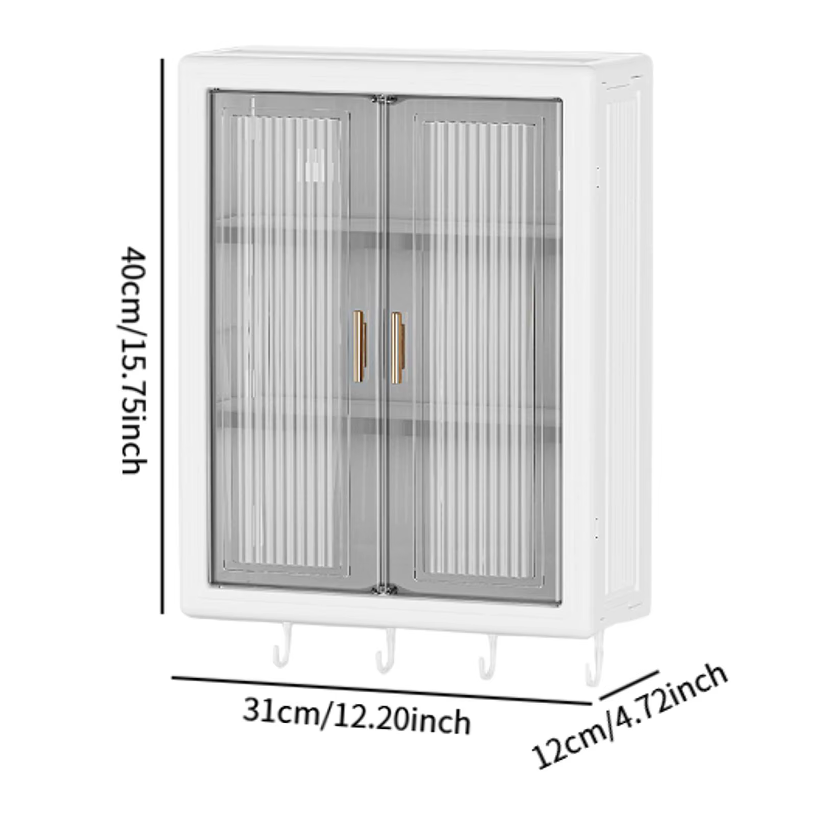 Armoire de rangement murale pour salle de bain, anti-poussière, étanche, sans perçage, support pour articles de toilette, boîte de rangement pour cosmétiques, pour chambre à coucher
