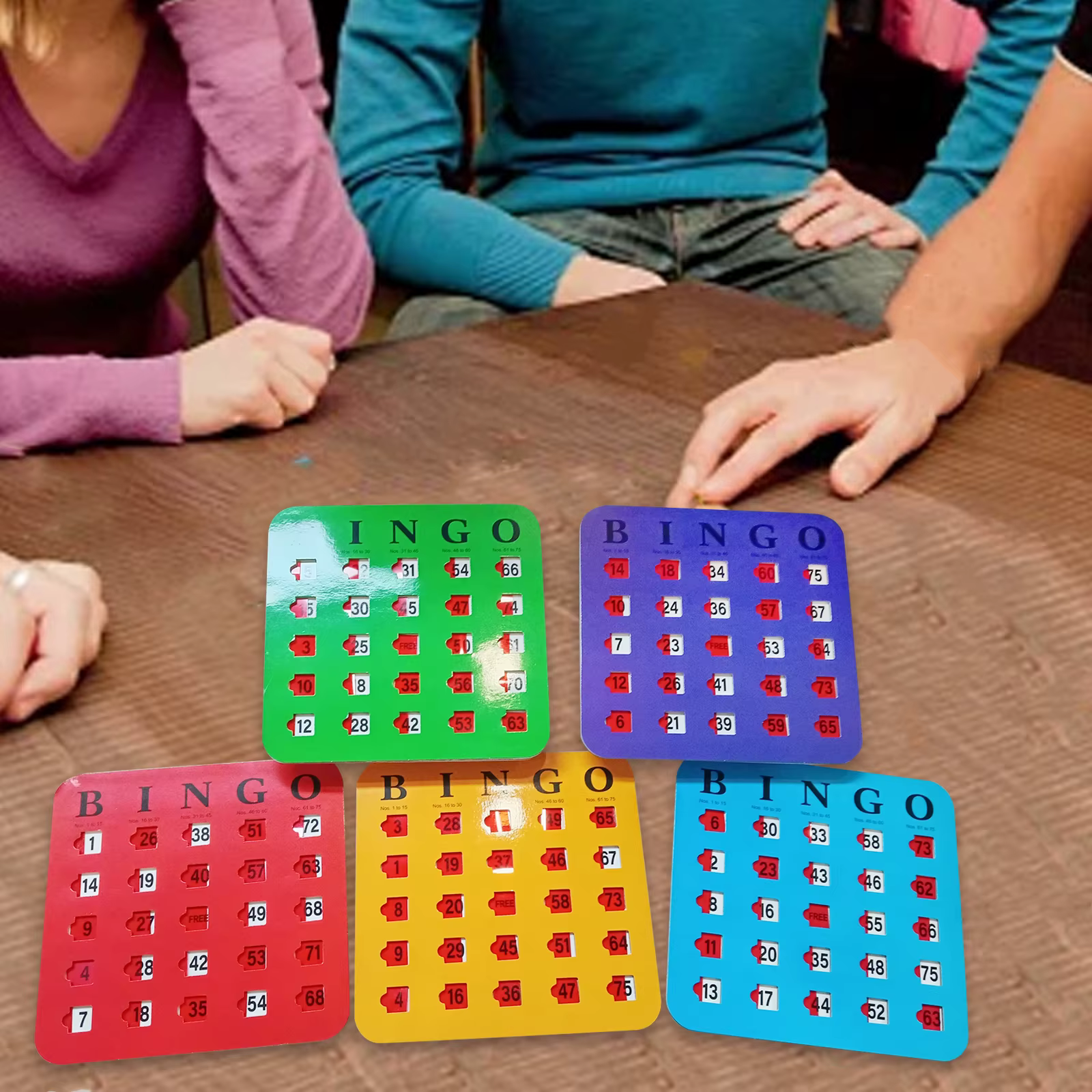 5 pièces cartes de jeu de Bingo grande impression