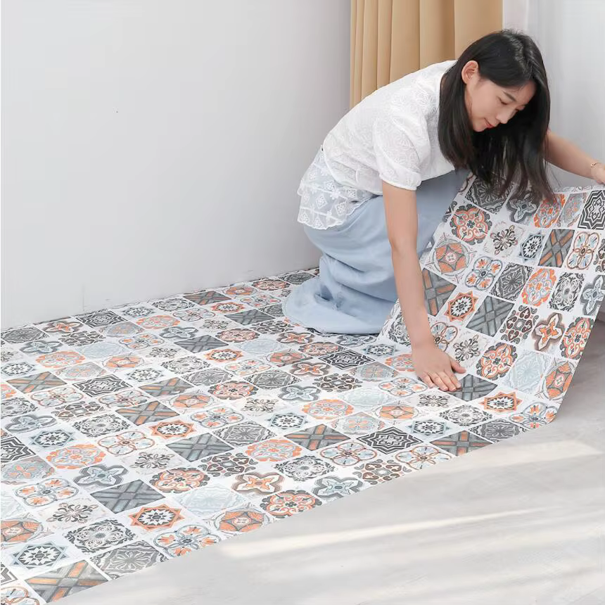 Carrelage 3D étanche armoire papier peint décor à la maison meubles vinyle mur auto-adhésif PVC papier peint armoires de cuisine porte autocollant