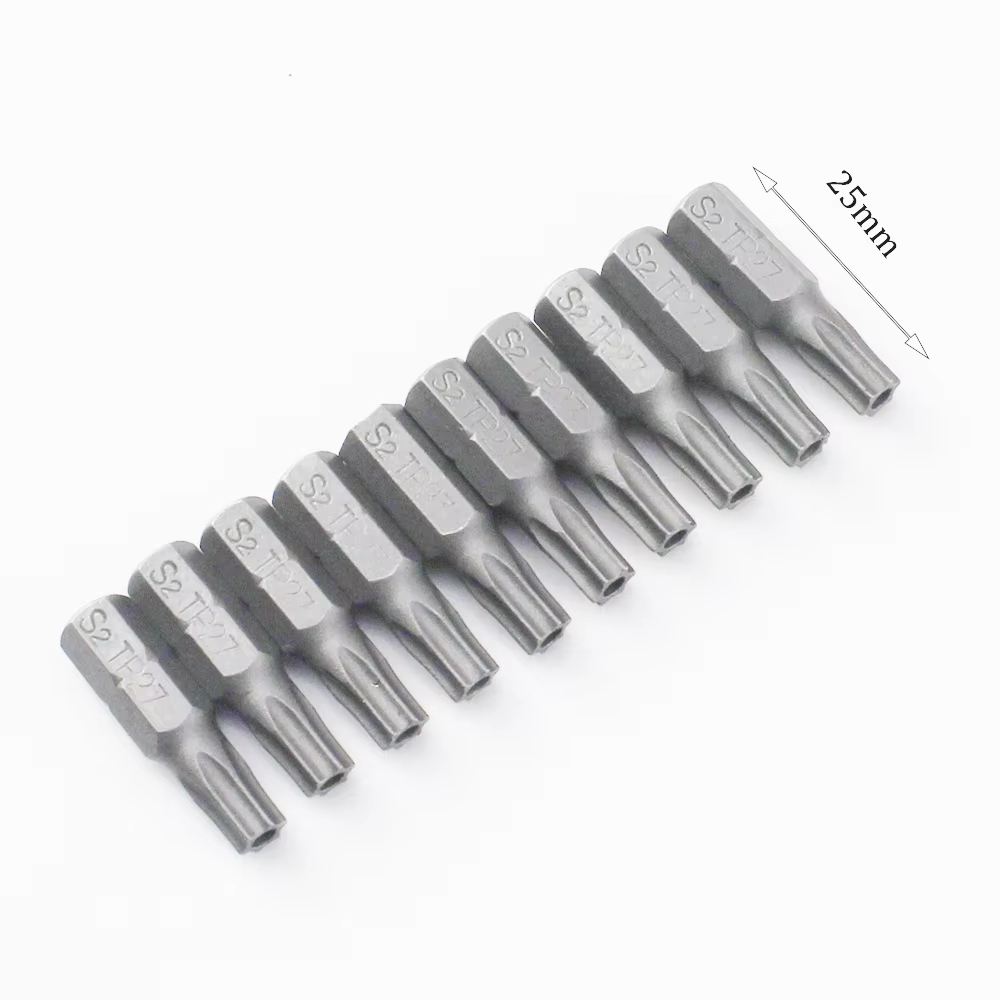 Embouts de tournevis Torx de 25mm avec trou T10 T15 T20 T25 T27 T30 T40
