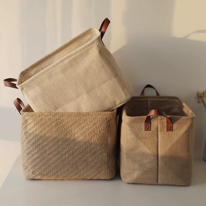 Panier de rangement en corde de coton