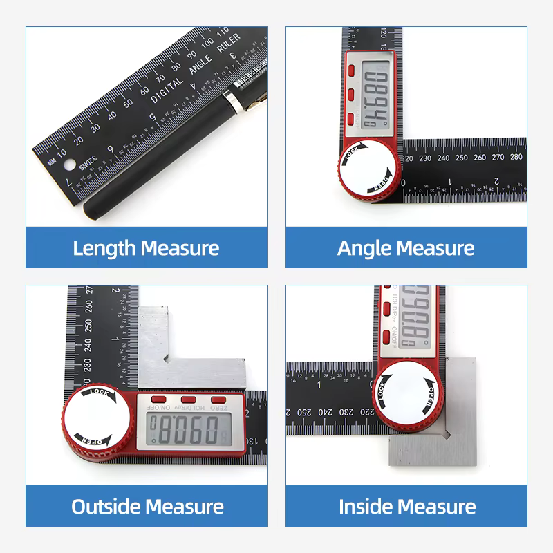 Goniomètre rapporteur électronique jauge numérique outil de mesure d'angle règle multi-angle outils de travail du bois