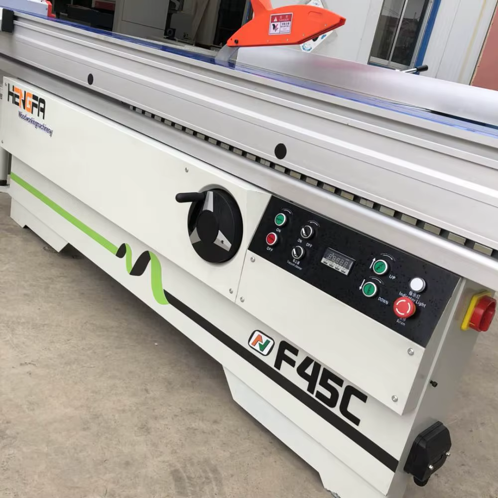 Lame de Scie Inclinable à Double 45 Degrés 300/30 et 120/20 avec Table Coulissante pour la Découpe de Panneaux de