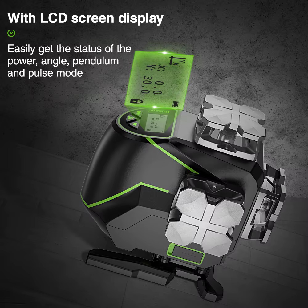 Huepar S04CG-A 16 lignes 4D Cross Line Laser Niveau Bluetooth et Télécommande Canonique