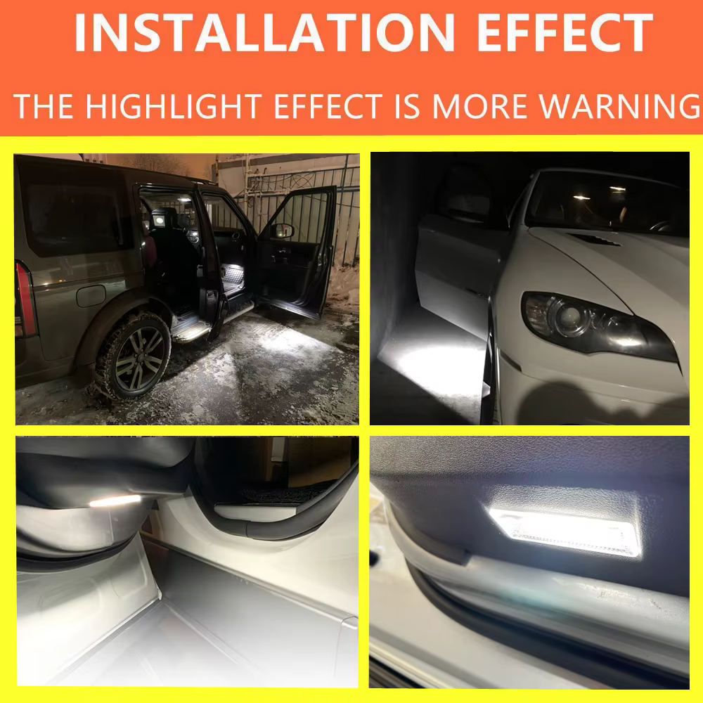 Lumière LED intérieure de courtoisie sous la porte pour Land Rover, Range Rover dehors, Discovery 4, Freelander 2, Linter, LR3, LR4, Evoque, Footwell, 2X