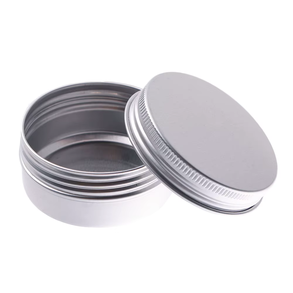 Petit pot de rangement en métal, 18/18 boîtes, mini boîte de rangement simple, d'extraction illable quotidien, contenant à vis, pots de crème cosmétique 5/10/15/30/50ml