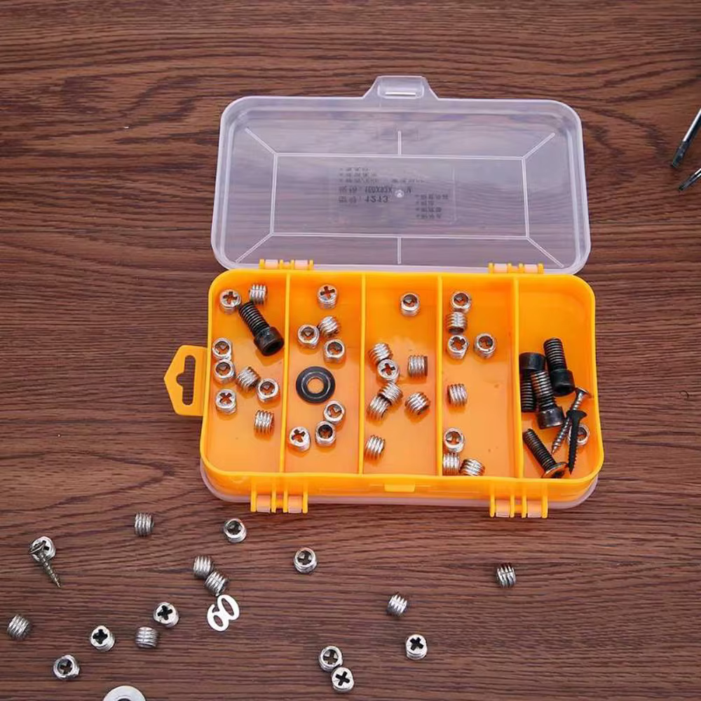Boîte à outils double face pour le rangement des outils ménagers