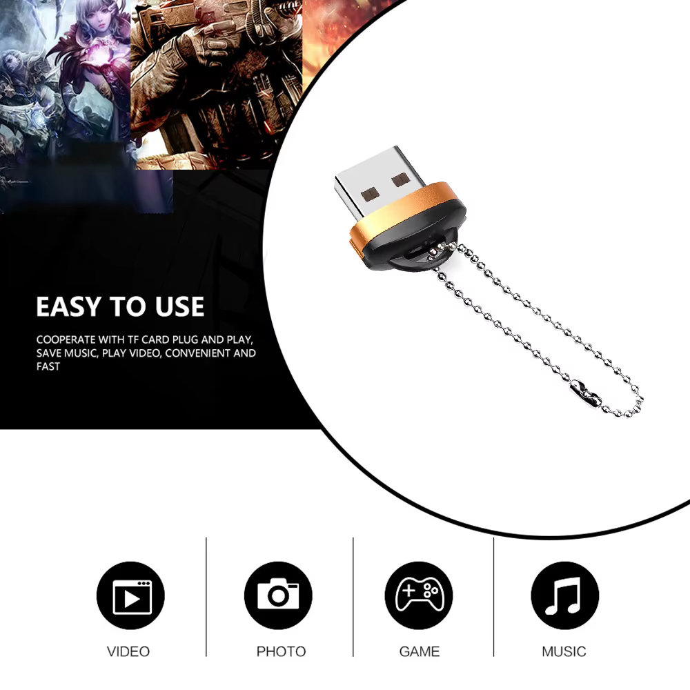 Mini USB Micro USB 2.0 adaptateur haute vitesse lecteur de carte mémoire SD/TF pour ordinateur de bureau ordinateurs portables cartouche accessoires