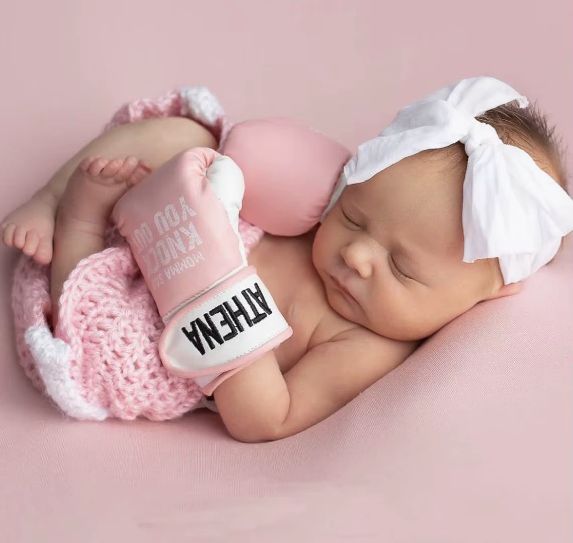 Accessoires de photographie pour nouveau-nés, Mini gant de boxe de Simulation, gants de drapeau de boxe pour bébé, accessoires Photo décorés