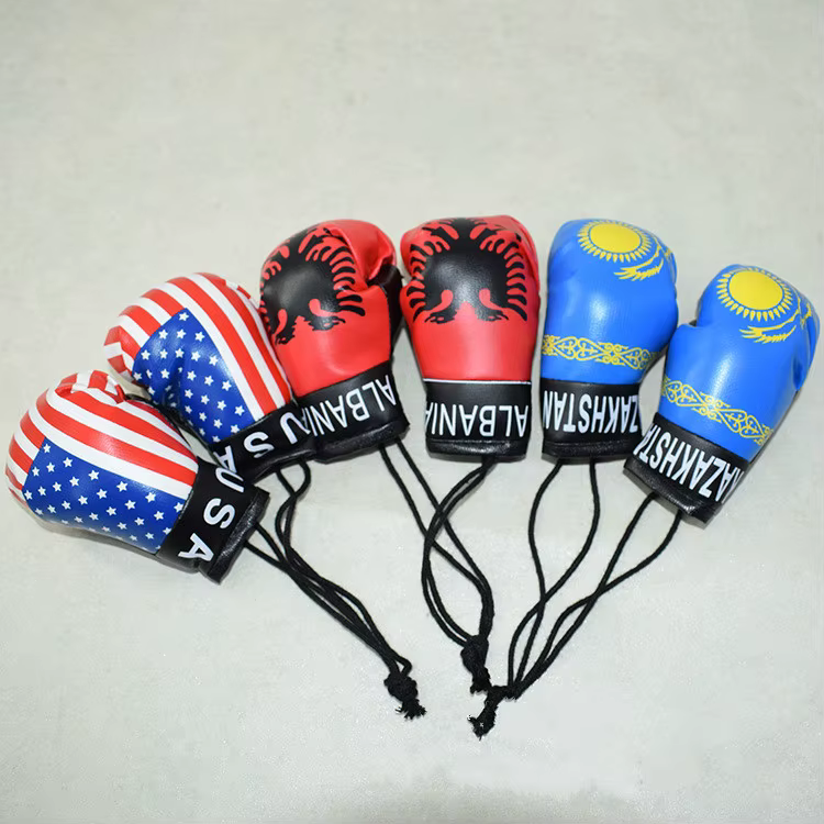 Accessoires de photographie pour nouveau-nés, Mini gant de boxe de Simulation, gants de drapeau de boxe pour bébé, accessoires Photo décorés