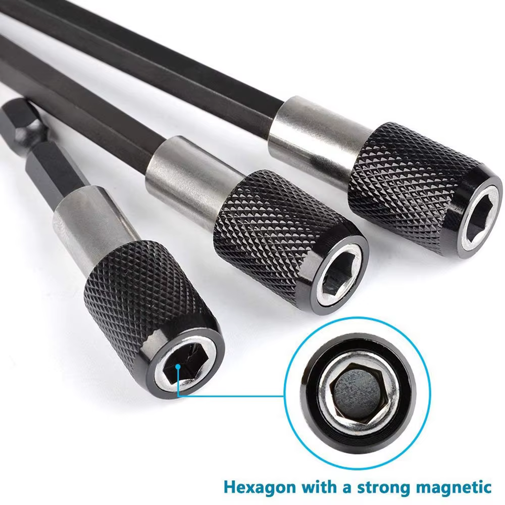 Barre d'extension à tige hexagonale de 1/4 pouces