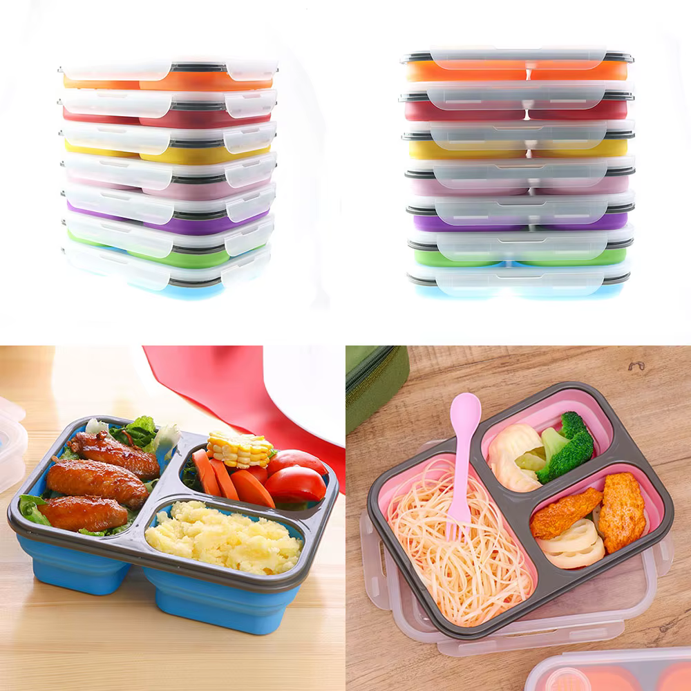 Boîte à lunch pliable en silicone Silicone World 1300ML