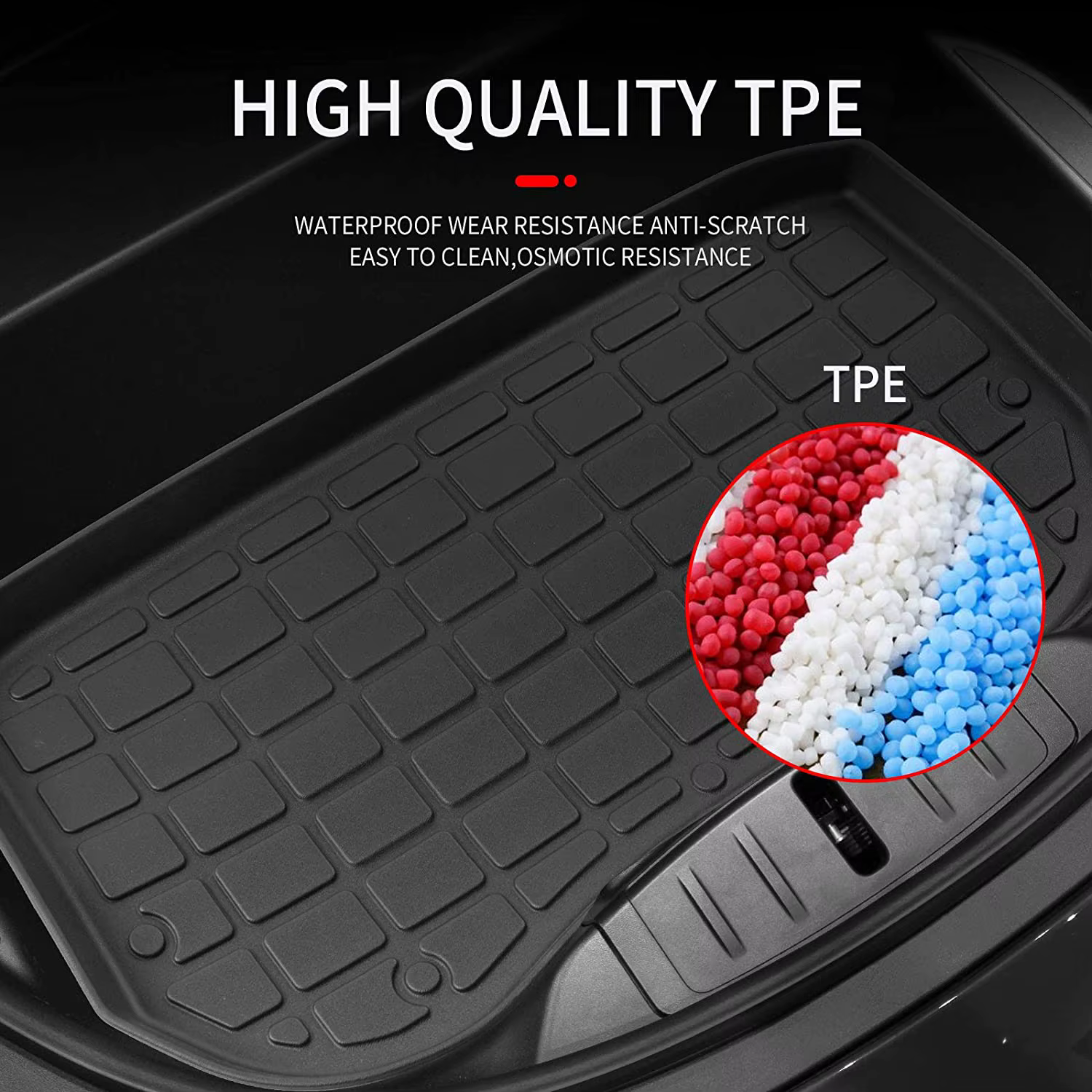Tapis de rangement pour coffre avant et arrière, tampons imperméables en caoutchouc TPE, accessoires de voiture pour Tesla modèle 3 2016 2017 2018 2019 2020 Model3