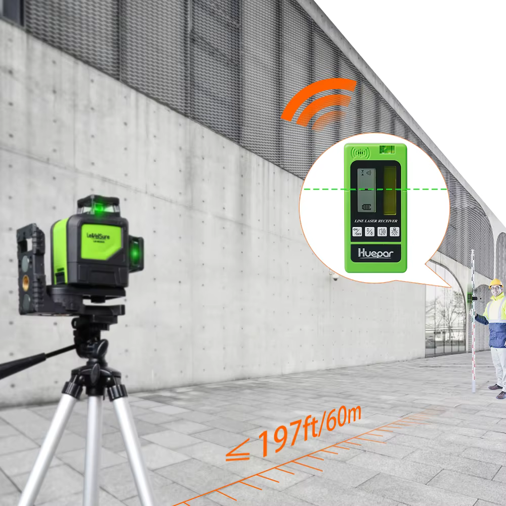 Détecteur Récepteur de Niveau Laser Avec Ligne Pulsée Extérieur Intérieur Electronique Lignes Nivellement Vertical