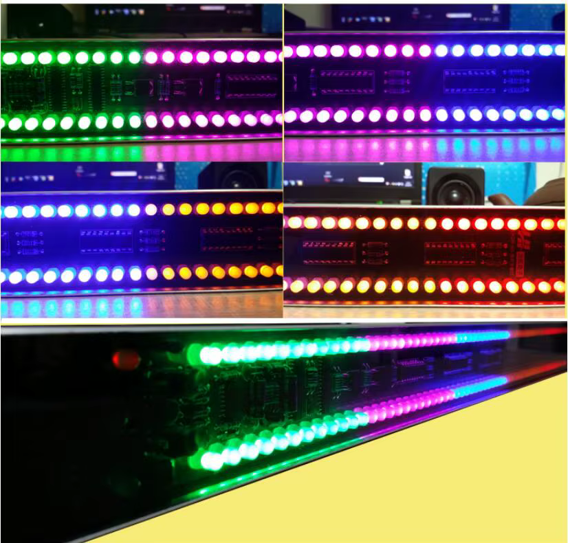 GHXAMP 120 LED indicateur de niveau stéréo contrôle du son Audio musique spectre électronique VU mètre LED