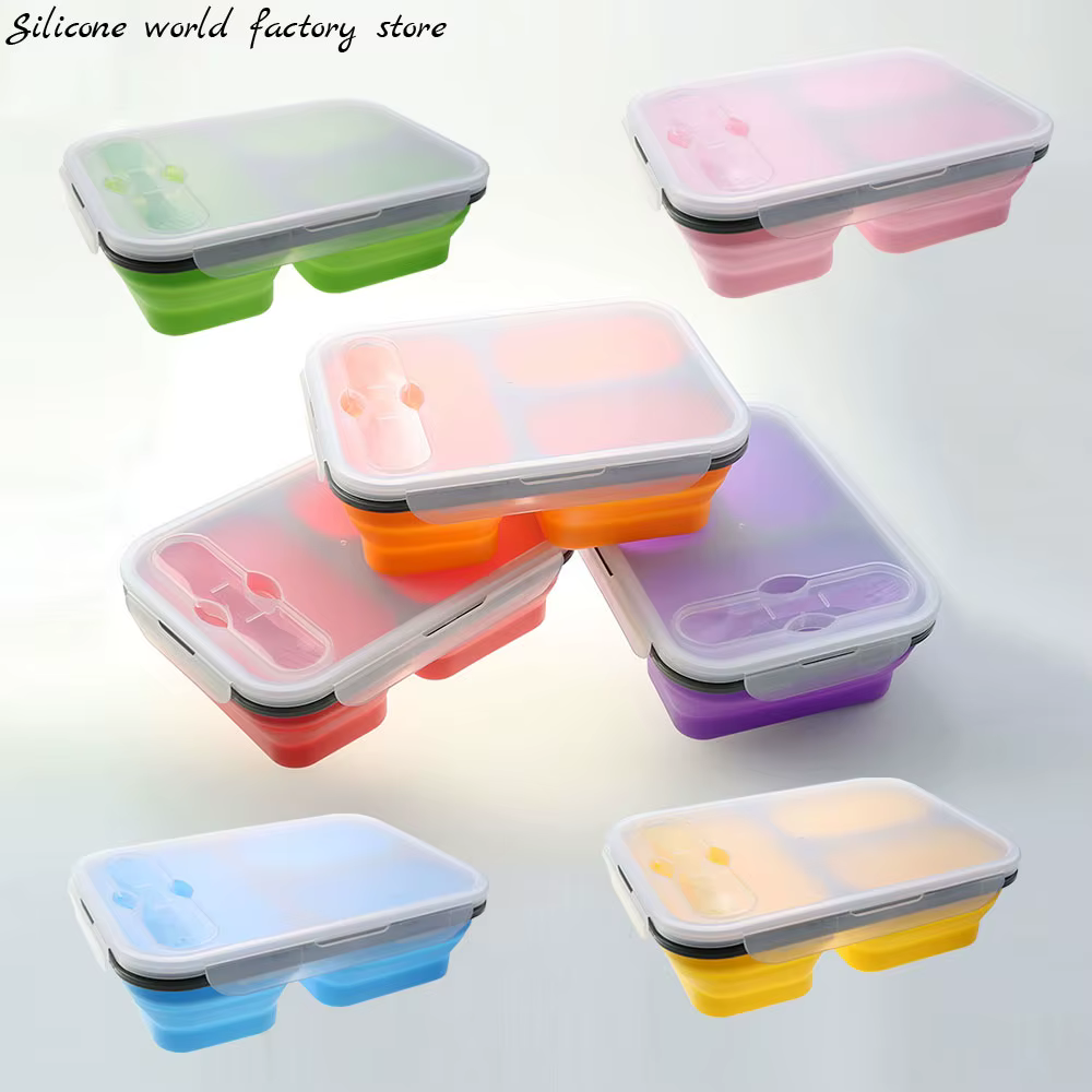 Boîte à lunch pliable en silicone Silicone World 1300ML