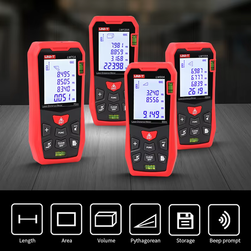 Télémètre Laser UNI-T LM50A LM70A LM100A LM120A distancemètre numérique à bande électronique Instruments de mesure