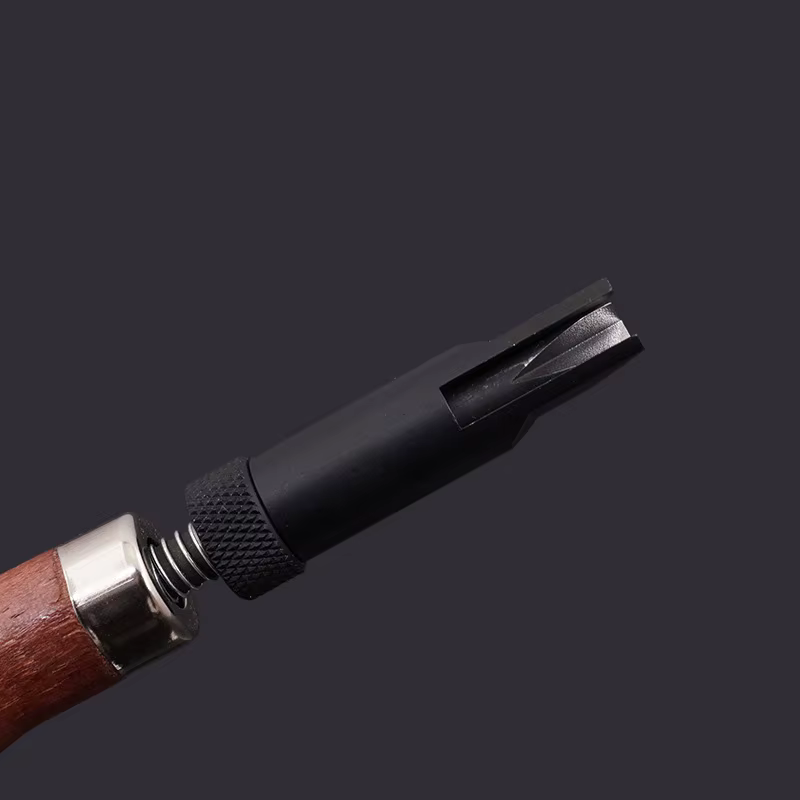 Outil d'artisanat du cuir poignée en bois Durable